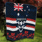 Custom Cats Football Quilt ANZAC Lest We Forget
