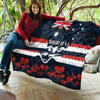 Custom Cats Football Quilt ANZAC Lest We Forget