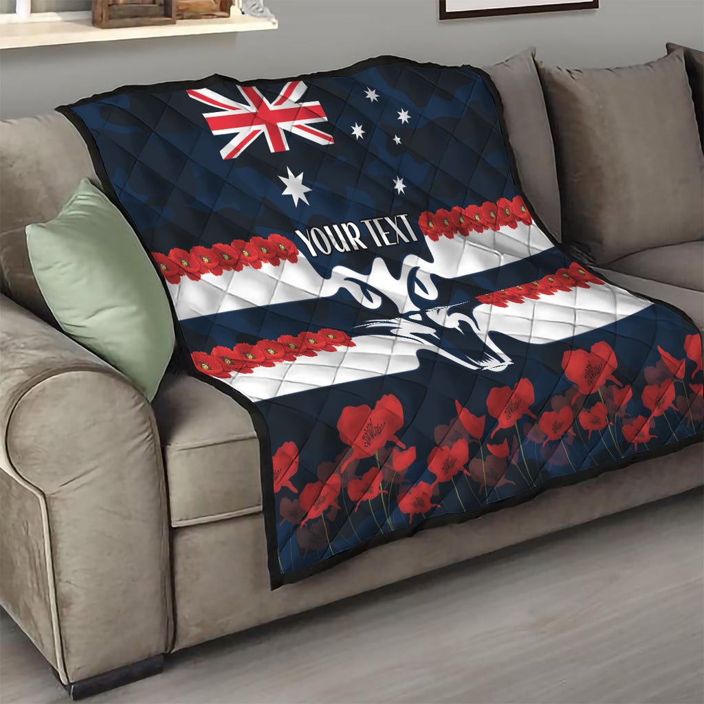 Custom Cats Football Quilt ANZAC Lest We Forget