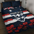 Custom Cats Football Quilt Bed Set ANZAC Lest We Forget