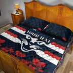 Custom Cats Football Quilt Bed Set ANZAC Lest We Forget