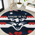 Custom Cats Football Round Carpet ANZAC Lest We Forget