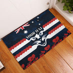 Custom Cats Football Rubber Doormat ANZAC Lest We Forget
