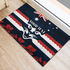 Custom Cats Football Rubber Doormat ANZAC Lest We Forget