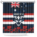 Custom Cats Football Shower Curtain ANZAC Lest We Forget