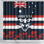 Custom Cats Football Shower Curtain ANZAC Lest We Forget