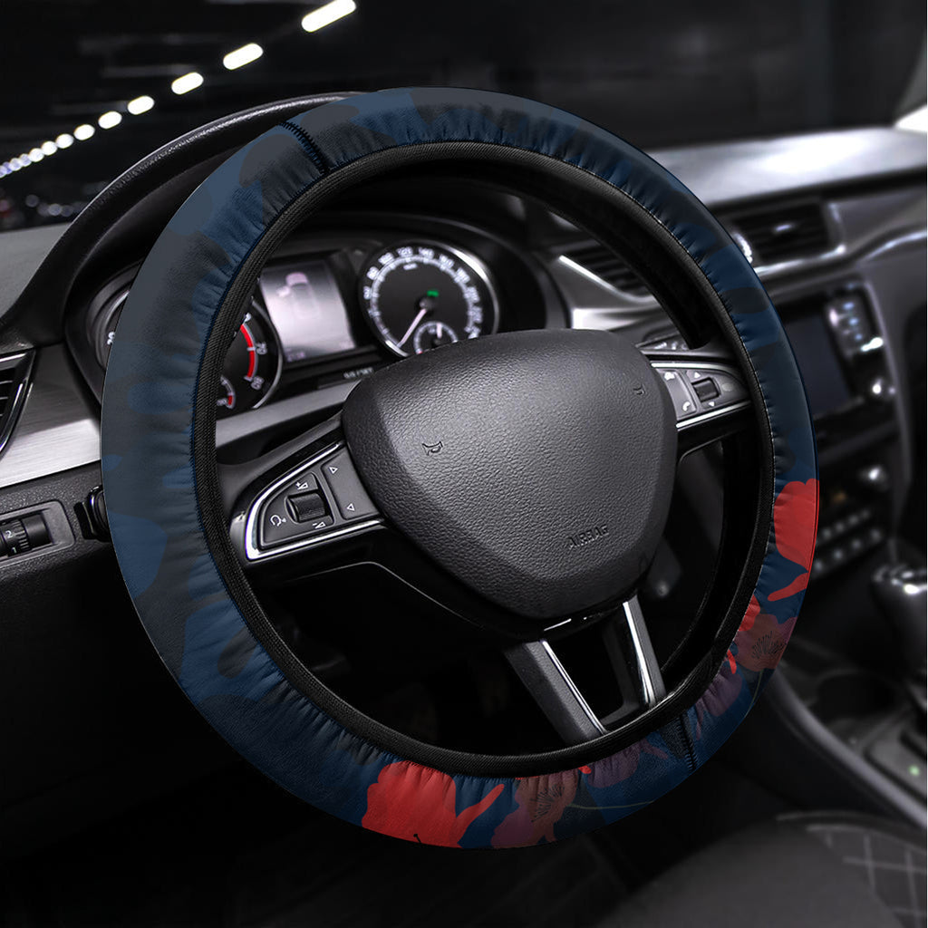 Custom Cats Football Steering Wheel Cover ANZAC Lest We Forget