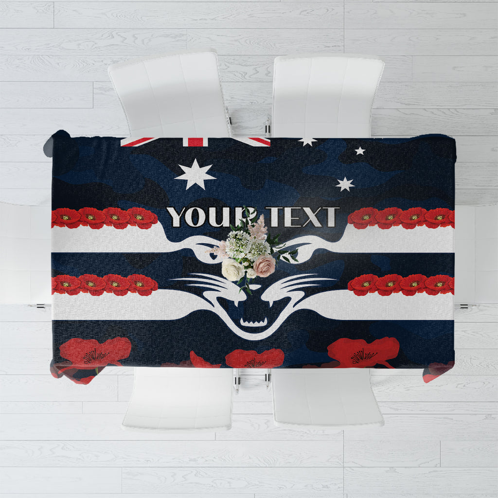 Custom Cats Football Tablecloth ANZAC Lest We Forget