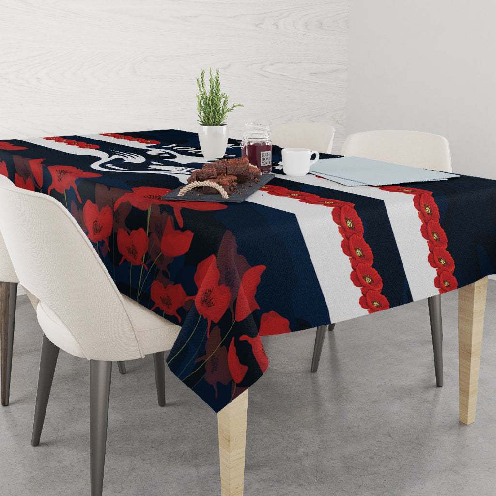 Custom Cats Football Tablecloth ANZAC Lest We Forget