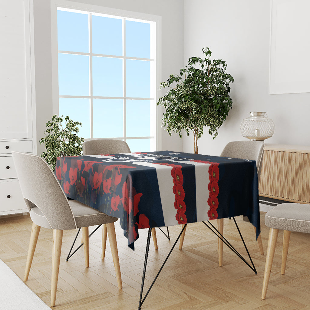 Custom Cats Football Tablecloth ANZAC Lest We Forget