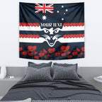 Custom Cats Football Tapestry ANZAC Lest We Forget