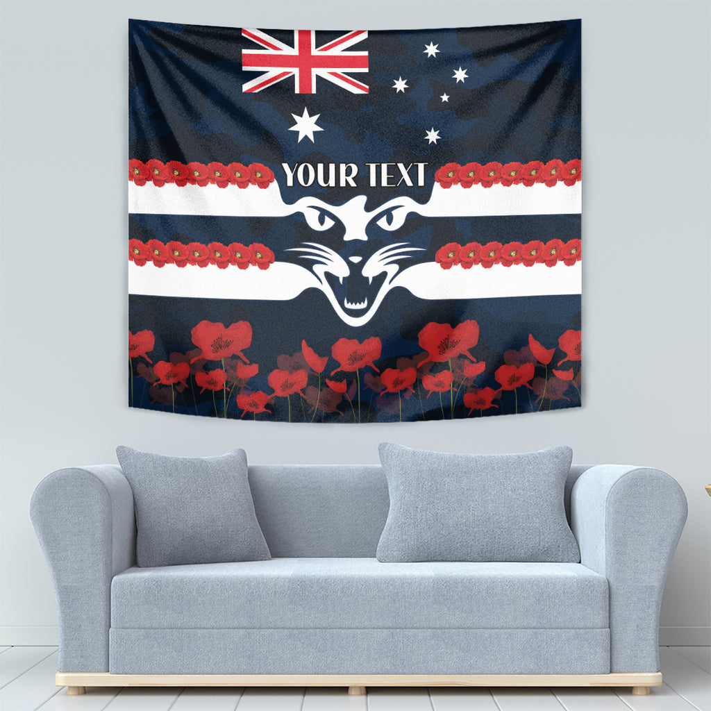 Custom Cats Football Tapestry ANZAC Lest We Forget