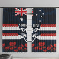 Custom Cats Football Window Curtain ANZAC Lest We Forget