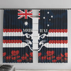 Custom Cats Football Window Curtain ANZAC Lest We Forget