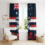 Custom Cats Football Window Curtain ANZAC Lest We Forget