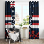 Custom Cats Football Window Curtain ANZAC Lest We Forget