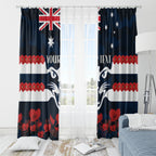 Custom Cats Football Window Curtain ANZAC Lest We Forget