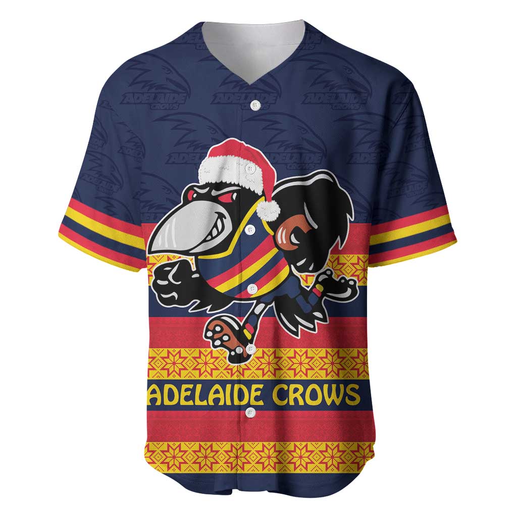 AFL Adelaide Christmas Personalised Baseball Jersey with Crows Mascot