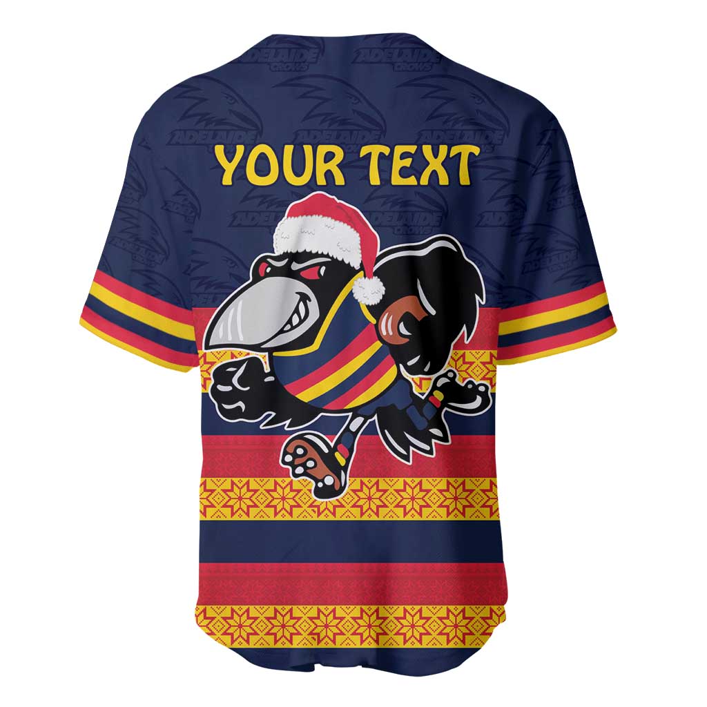 AFL Adelaide Christmas Personalised Baseball Jersey with Crows Mascot