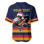 AFL Adelaide Christmas Personalised Baseball Jersey with Crows Mascot