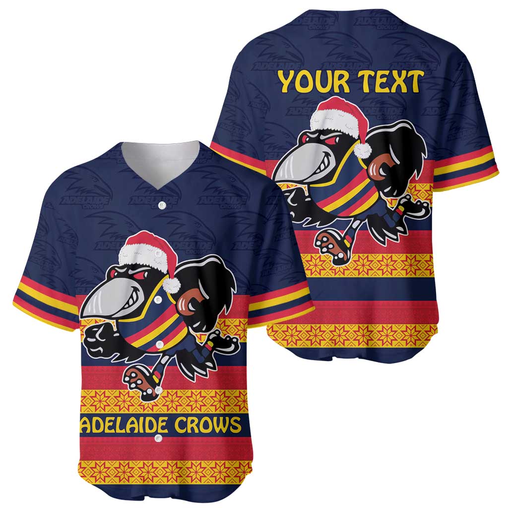 AFL Adelaide Christmas Personalised Baseball Jersey with Crows Mascot