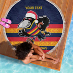 AFL Adelaide Christmas Personalised Beach Blanket with Crows Mascot