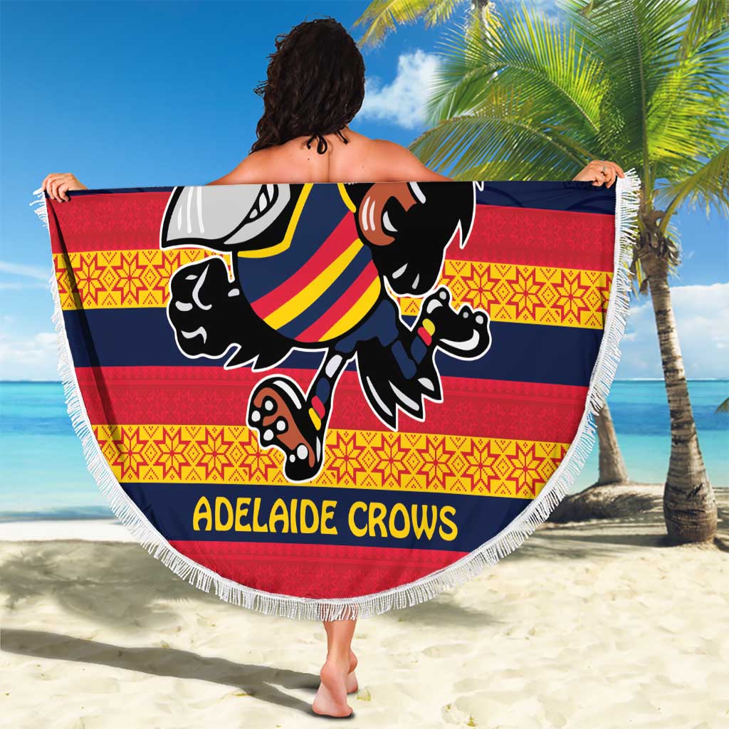 AFL Adelaide Christmas Personalised Beach Blanket with Crows Mascot