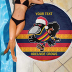 AFL Adelaide Christmas Personalised Beach Blanket with Crows Mascot