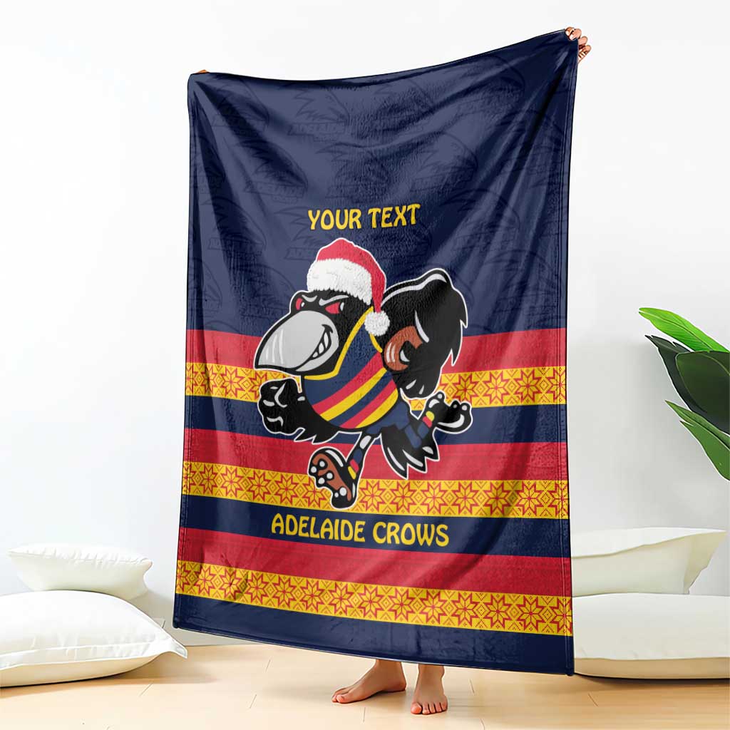 AFL Adelaide Christmas Personalised Blanket with Crows Mascot