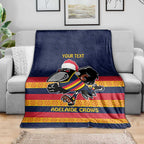 AFL Adelaide Christmas Personalised Blanket with Crows Mascot