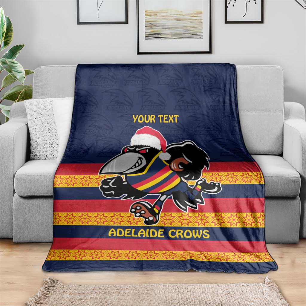 AFL Adelaide Christmas Personalised Blanket with Crows Mascot