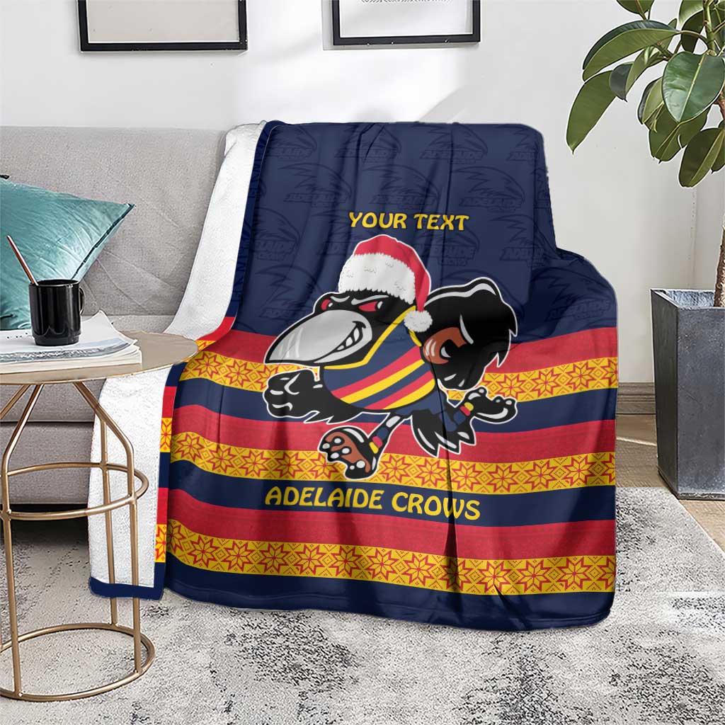 AFL Adelaide Christmas Personalised Blanket with Crows Mascot
