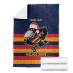 AFL Adelaide Christmas Personalised Blanket with Crows Mascot