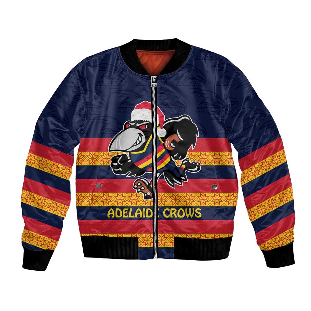 AFL Adelaide Christmas Personalised Bomber Jacket with Crows Mascot