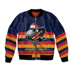 AFL Adelaide Christmas Personalised Bomber Jacket with Crows Mascot