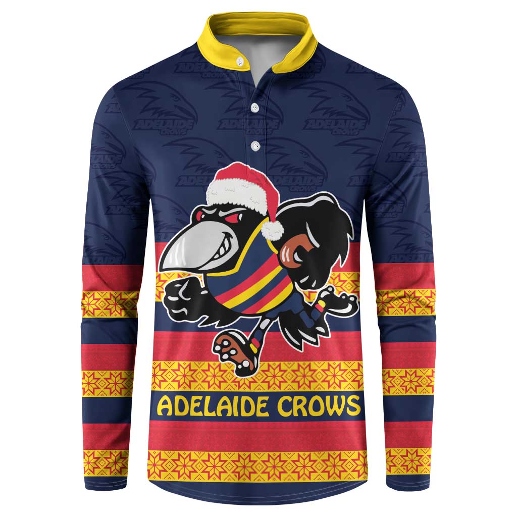 AFL Adelaide Christmas Personalised Button Sweatshirt with Crows Mascot