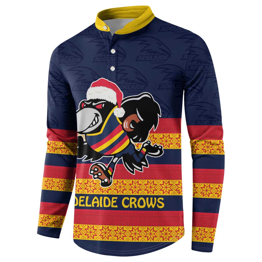 AFL Adelaide Christmas Personalised Button Sweatshirt with Crows Mascot