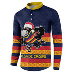 AFL Adelaide Christmas Personalised Button Sweatshirt with Crows Mascot
