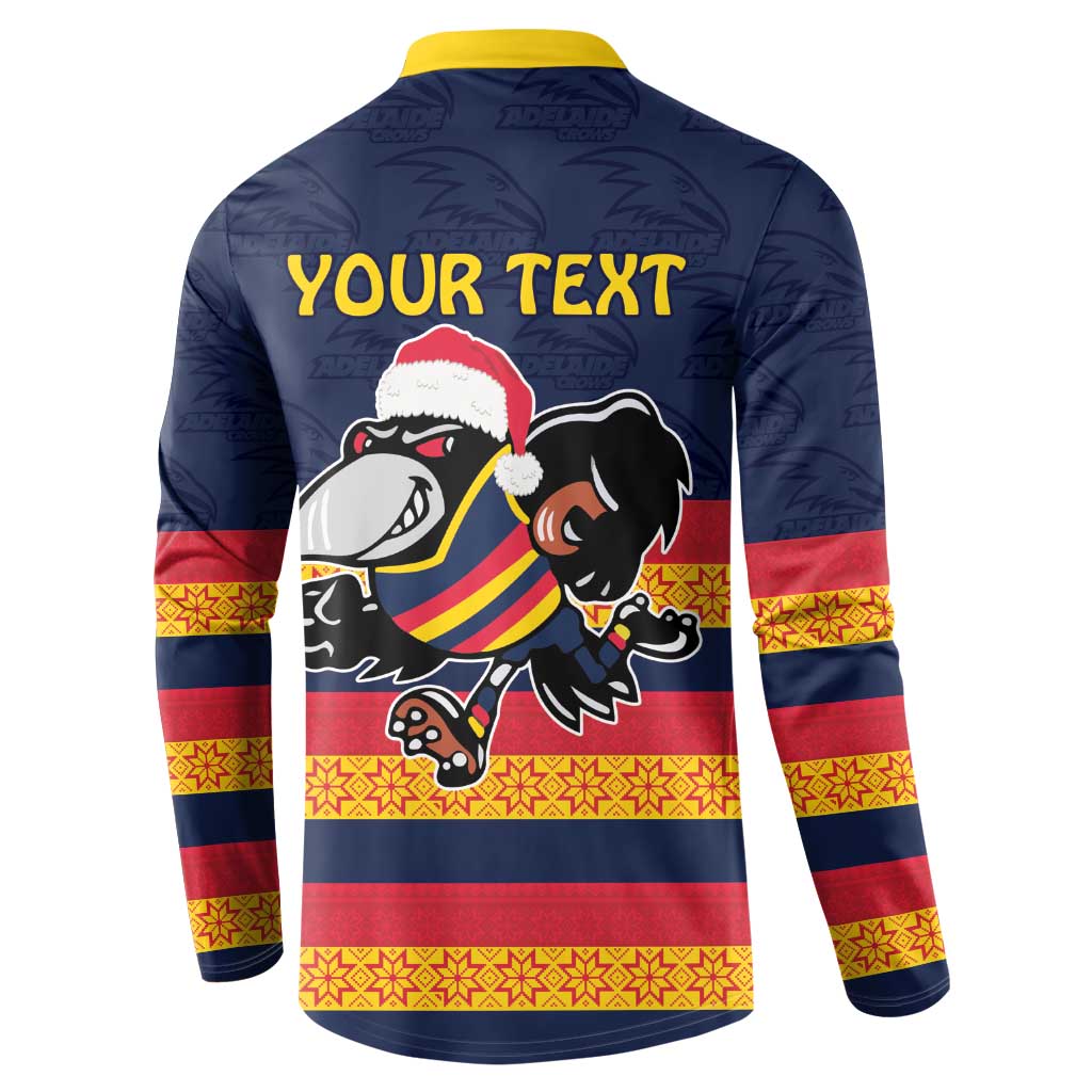 AFL Adelaide Christmas Personalised Button Sweatshirt with Crows Mascot