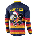 AFL Adelaide Christmas Personalised Button Sweatshirt with Crows Mascot
