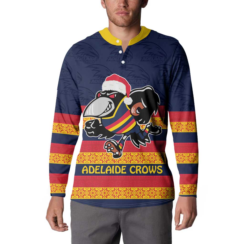 AFL Adelaide Christmas Personalised Button Sweatshirt with Crows Mascot