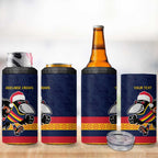 AFL Adelaide Christmas Personalised 4 in 1 Can Cooler Tumbler with Crows Mascot