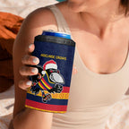 AFL Adelaide Christmas Personalised 4 in 1 Can Cooler Tumbler with Crows Mascot