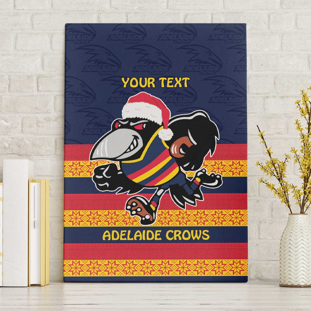 AFL Adelaide Christmas Personalised Canvas Wall Art with Crows Mascot