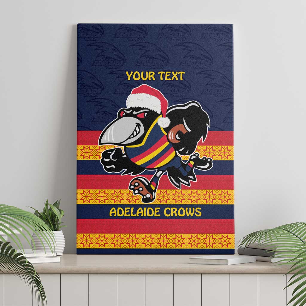 AFL Adelaide Christmas Personalised Canvas Wall Art with Crows Mascot