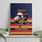 AFL Adelaide Christmas Personalised Canvas Wall Art with Crows Mascot