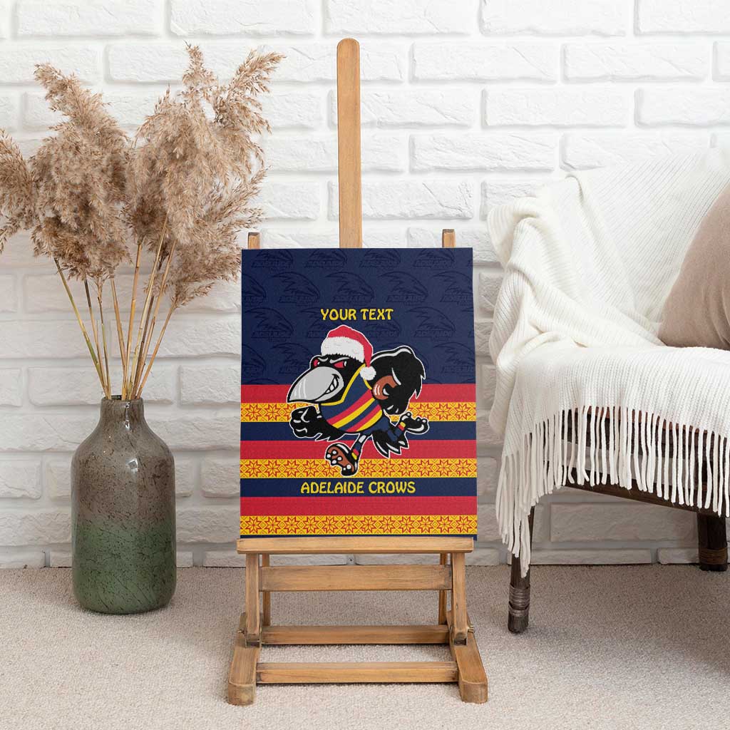 AFL Adelaide Christmas Personalised Canvas Wall Art with Crows Mascot