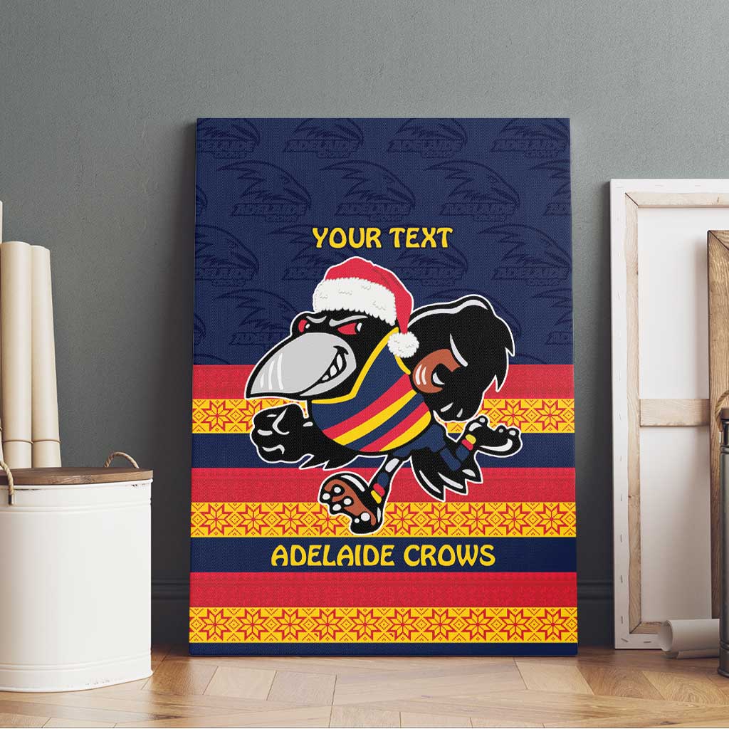 AFL Adelaide Christmas Personalised Canvas Wall Art with Crows Mascot