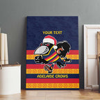 AFL Adelaide Christmas Personalised Canvas Wall Art with Crows Mascot