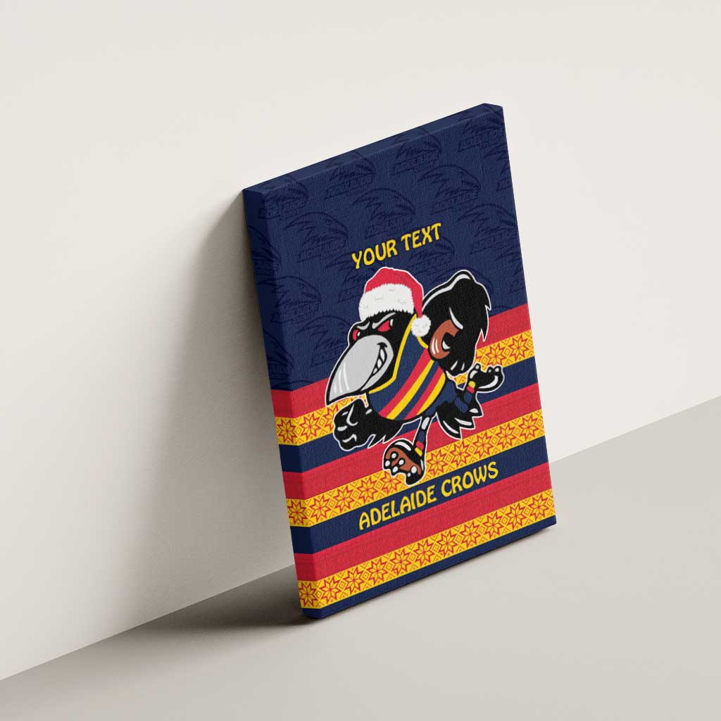 AFL Adelaide Christmas Personalised Canvas Wall Art with Crows Mascot